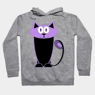 Lilac and black cat Hoodie